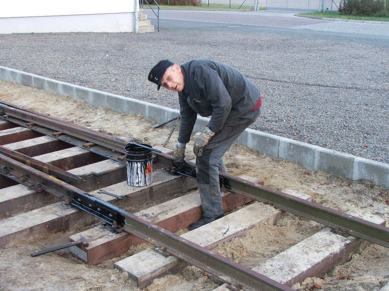 2009-10-01, Museumbahn Weichenbau33.JPG